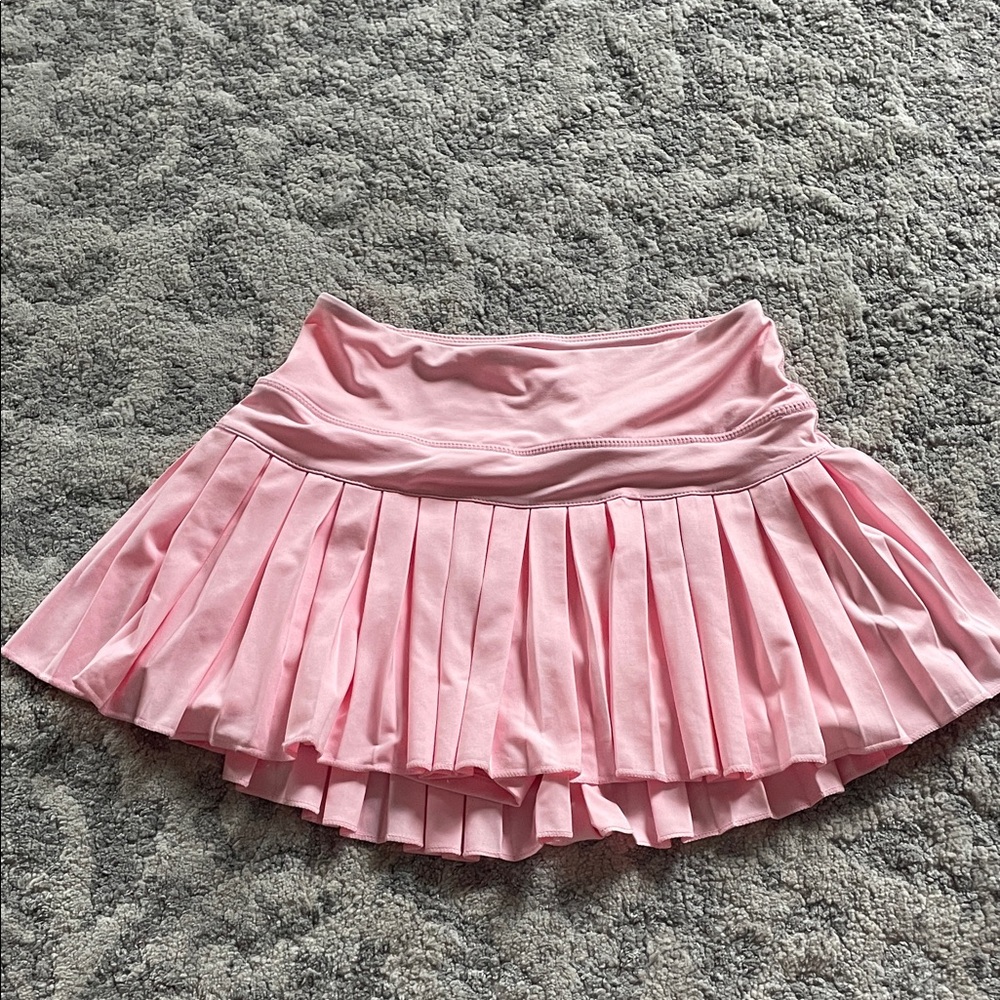 GOLD HINGE Pink Pleated Tennis Skirt